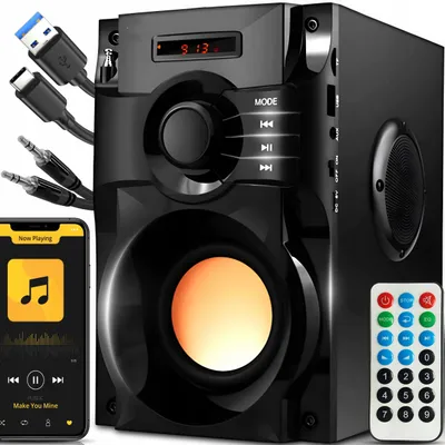 Produktbild von Moderner Tragbarer Lautsprecher 15W Fm Usb Aux Led Fernbedienung-Multifunktional 9H
