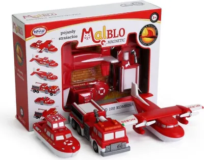 Image de Popular Playthings Mix or Match Vehicles Fire and Rescue, Ensemble de véhicules, 3 ans, Rouge, Blanc
