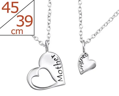 Produktbild von Mutter & Tochter Herz Ketten: Schmuckset aus 925 Silber