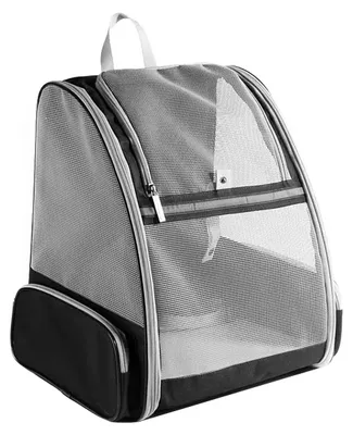 Haustier-Rucksack für Katzen & Hunde, atmungsaktiv, bis 8 kg, schwarz