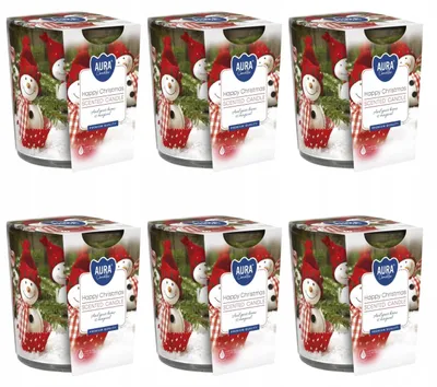 Produktbild von Bispol Aura Duftkerze im Glas Weihnachtsduft festlich