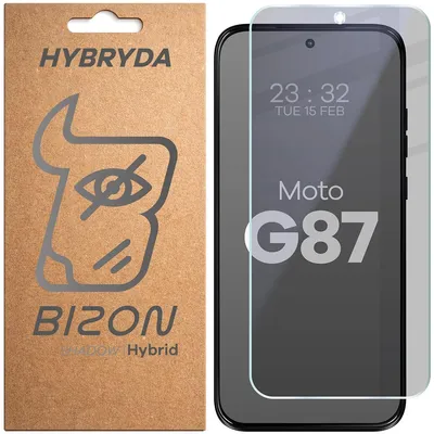 Produktbild von Hybridglas mit Privatschutzfilter für Motorola Moto G87 5G, Bizon Hybrid Shadow, Matt