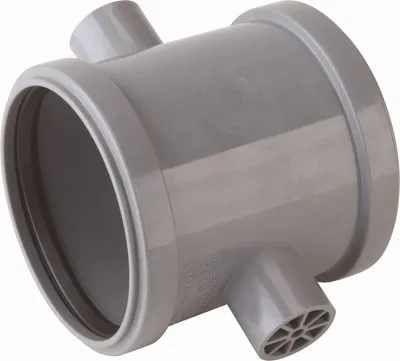 Produktbild von airfit PP-Doppelschiebemuffe Plus DN 125für HT-Rohre, grau