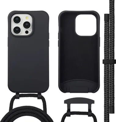 Image de imoshion Coque arrière colorée avec cordon amovible et MagSafe pour Apple iPhone 14 Pro - Noir