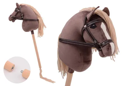 Obrázek produktu pro Johntoy hobbyhorse deluxe hnědý semiš - Hobby Horse toy
