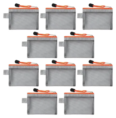 Produktbild von 10 Stück Mesh Reißverschlussbeutel Kleine Netztaschen für Reisen