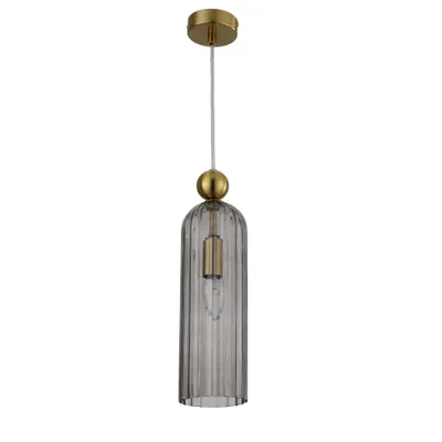 Zdjęcie produktu dla Lampa wisząca Piega dymno-złota 1xE14x40W szkło wym:150x10x10cm IP20 Light Prestige