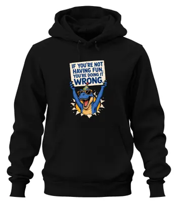 Productafbeelding van "Als je je niet vermaakt, maak je een statement" - Sarcasme hoodie, zwart, maat L