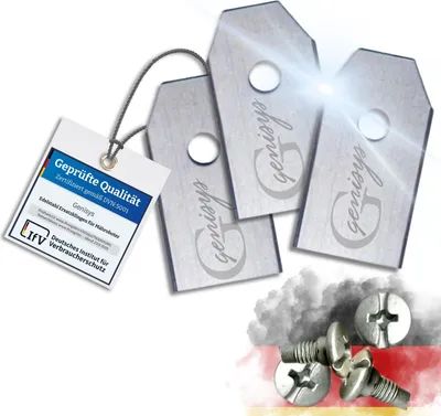 Obrázek produktu pro Náhradní nože Genisys kompatibilní s robotickými sekačkami Redkey MGC – nerezová ocel LongLife – odolné proti zlomení [testováno podle normy DIN EN 50636], počet kusů: 30