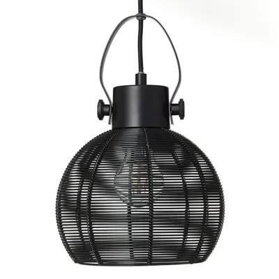 Zdjęcie produktu dla BRILLIANT lampa wisząca Sambo | dekoracyjna lampa wisząca | metal | czarny | regulowana wysokość | 1x E27 maks. 60 W