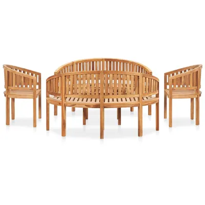 Immagine prodotto di set da giardino in teak massiccio da 5 pezzi