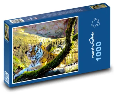 Obrázok produktu pre Puzzle 1000 Tiger v tropickej džungli - martinpuzzle