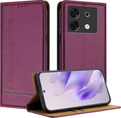 Produktbild von Handyhülle für Infinix Zero 30 5G Leder Flip Klappbare Schutzhülle mit Standfunktion Lila
