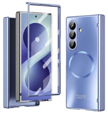 Produktbild von Handyhülle Klapphülle + H9 Display Glas Samsung Galaxy Z Fold8 Ultra 5G Blau