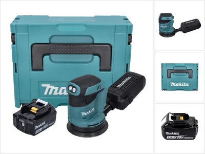 Immagine prodotto di Levigatrice orbitale a batteria Makita DBO 180 F1J 18 V - 125 mm + 1x batteria 3,0 Ah + Makpac - senza caricabatterie