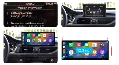 Obrázek produktu pro Dotykový multimediální systém, velikost displeje: 12,3 palců, integrace chytrého telefonu, kompatibilní s modely Audi A6 C6, A7 C7 (roky výroby 2011-2018), model RMC, verze pro levostranné řízení