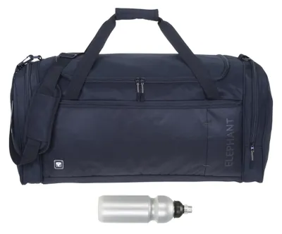Produktbild von Sporttasche Saunatasche sehr groß Reisetasche XL 68 cm Herren Damen Elephant 58 Liter Gym Tasche Fußballtasche XXL Dark Schwarz GRAU 3629 + Flasche