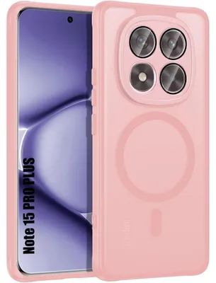 Image de Coque pour Xiaomi Redmi Note 15 Pro Plus 5G, avec Anneau Magnétique et Protection Caméra - Rose