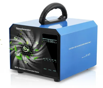 Zdjęcie produktu dla Ozonator i oczyszczacz powietrza – wyświetlacz cyfrowy – 60 000 mg/h ozonu – timer – powierzchnia 300 m² – 220 V, 25 W – kolor niebieski