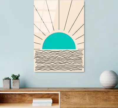 Produktbild von Wallity, UV-904 - 45 x 65, Dekorative Malerei aus gehärtetem Glas, Mehrfarbig, 100 % gehärtetes Glas, 45 x 65 cm