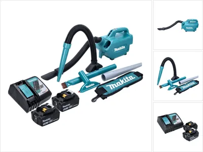 Produktbild von Makita DCL 184 RT Akku Staubsauger 18 V 54 mbar 0,5 l + 2x Akku 5,0 Ah + Ladegerät