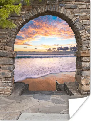 Produktbild von MuchoWow® Poster Abend - Meer - Strand - Aussicht 30x40 cm - Wandplakat - Poster Kinderzimmer