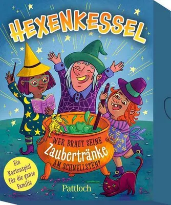 Obrázok produktu pre Hexenkessel Kartenspiel Familienspiel mit 60 illustrierten Karten, 13 x 10 cm