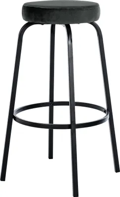 Produktbild von DELUKE® Barhocker KOELN - Dunkelgrau, Samt | Barhocker ohne Lehne Barstuhl Tresenhocker Tresenstuhl Kneipenhocker Kneipenstuhl