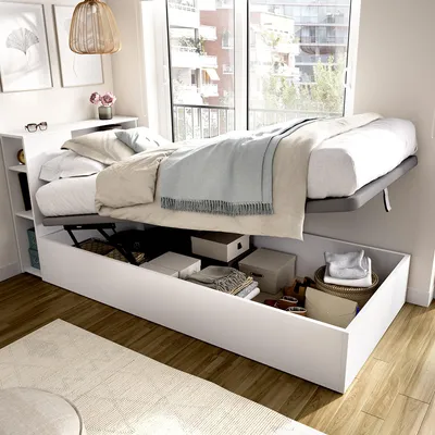 Immagine prodotto di Kenai - Letto per Bambini, Bianco, Contenitore