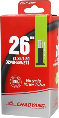 Obrázok produktu pre Chaoyang Schrader 33 mm bicyklová duša čierna 26´´ / 1,25-1,50 čierna 26´´
