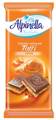 Zdjęcie produktu dla Czekolada ALPINELLA nadziewana Toffi 100 g