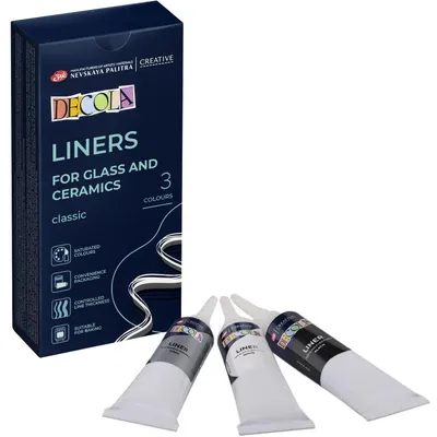 Image de Kit de liner verre et céramique Decola, 3 x 18 ml + tasse