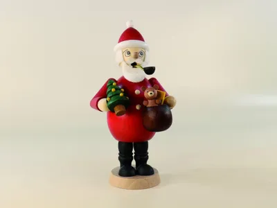 Produktbild von Räuchermann Weihnachtsmann mit Geschenkesack BxH 9x17cm NEU