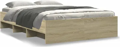 Obrázek produktu pro vidaXL Rám postele bez matrace Sonoma dub 140x200 cm materiál na bázi dřeva