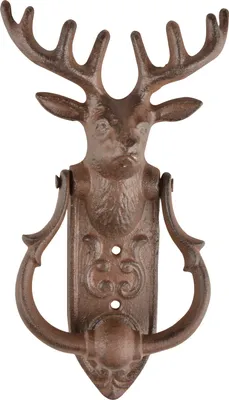 Produktbild von Esschert Design Türklopfer Hirsch 23,5 cm - Gusseisen