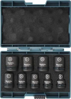 Produktbild von Makita IMPACT BLACK Schlagnuss-Set 9-teilig - 1/2 Zoll -  Impact Black - E-16564