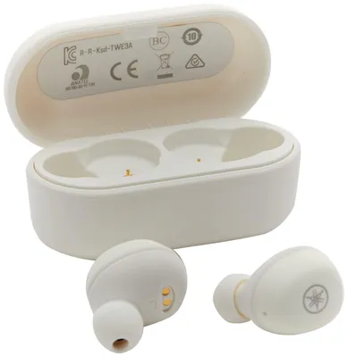 Produktbild von Yamaha TW-E3A Bluetooth-Kopfhörer – Kabellose In-Ear-Kopfhörer in Weiß – 6 Stund