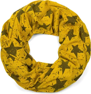 Produktbild von styleBREAKER Uni Loop Schal mit Sterne Splat Style Print, Leichter Schlauchschal Farbspitzer Muster, Tuch 01017142