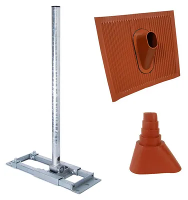 Produktbild von PremiumX DELUXE X90-48 Dachsparrenhalter 90cm Mast Sparrenhalter Dachabdeckung rot