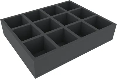 Produktbild von Schaumstoffeinlage 70 mm mit 12 Fächern für Miniaturen