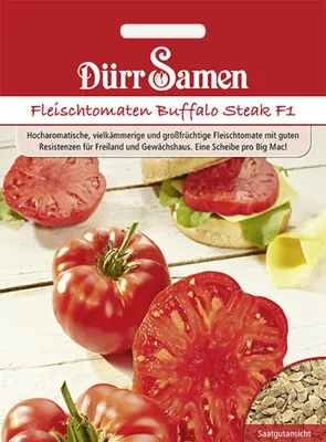 Produktbild von Dürr-Samen - Jumbo-Aroma-Fleisch-Tomaten Buffalo Steak F1 - Saatgut - 4277