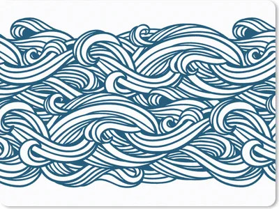 Produktbild von MuchoWow® Mauspad Mousepad Muster - Wellen - Meer 40x30 cm - Mousepads - Maus Mat - Pad - Mausunterlage - Anti Rutsch