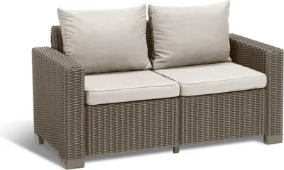 Produktbild von Gartenmöbel Keter California zweisitziges Sofa Cappuccino