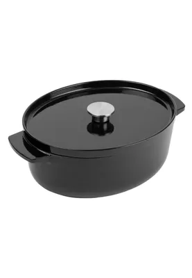 Produktbild von KitchenAid CC006064-001, 5,6 l, Schwarz, Eisenguss, Keramik, Elektro, Gas, Halogen, Induktion, Versiegelte Platte, Schwarz, Eisenguss