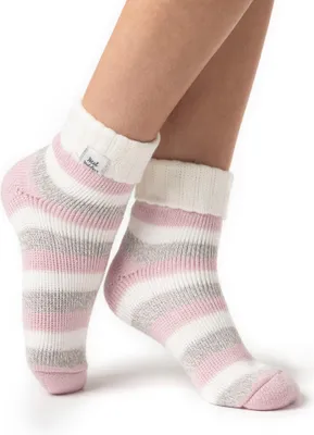 Produktbild von Damen Original Schlafsocken mit Umschlagbündchen - Grau & Pink