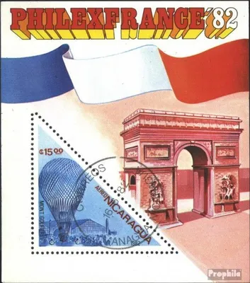 Produktbild von Briefmarken Nicaragua 1982 Mi Block144 (kompl.Ausg.) gestempelt PHILEXFRANCE 82