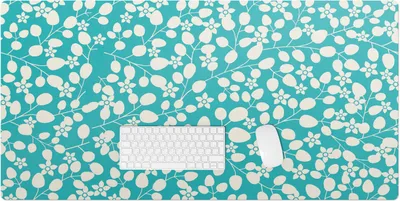 Produktbild von Blumenblattmuster – Schreibtischunterlage – Rutschfeste Tischunterlage – Schreibtischmatte für Büro & Zuhause – Schreibunterlage – Mauspad – Tischmatte – 120 x 60 cm