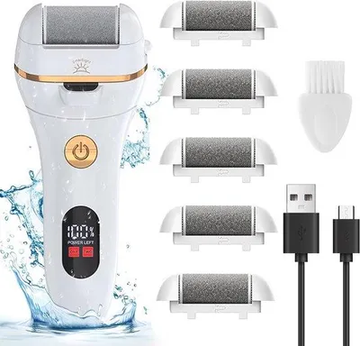 Obrázok produktu pre Elektrická pilka na chodidlá, vodotesná, 5 valčekov, 2 rýchlosti