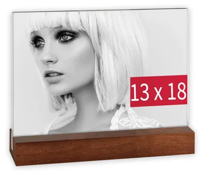 Immagine prodotto di Cornice in plastica rettangolare marrone per 13x18 cm