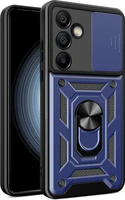 Productafbeelding van Pancerne telefoonhoesje met hybride bescherming, camerabescherming en standaard voor de Samsung Galaxy A26 - Blauw
